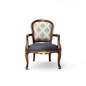 [퍼니프랑] 수입 유럽형 빈티지 엔틱가구 TR 25 리버티 1인 블루 소파 의자