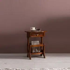 클레식 빈티지 엔틱 레시피 잡지꽂이협탁