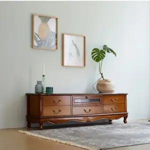 [퍼니프랑] 수입 유럽형 빈티지 엔틱가구 TR 46 우드 컬러 TV 드레스 거실장