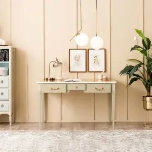 [퍼니프랑] 수입 유럽형 빈티지 엔틱가구 RG 45 샤론 그레이 고급 중역 책상