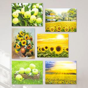 복이들어오는 풋사과 해바라기 그림 풍수 인테리어 벽걸이 액자 6종