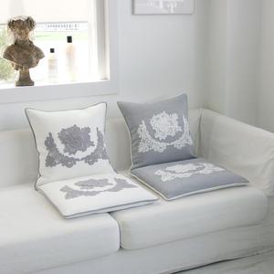 리치 레이스 인견 방석 50x50 2colors/사각 여름 시원한 소파 쇼파 카페인테리어