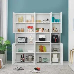 네오 플릿 수납가득 다용도 키큰 주방수납장 풀세트 NES626