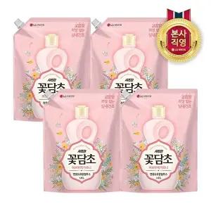 [LG생활건강]샤프란 꽃담초 부케가르니 섬유유연제 연꽃 리필 1.6L x 4개