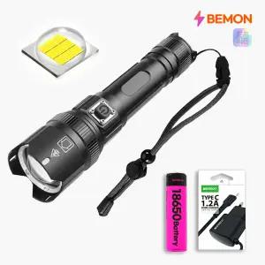 6500K XHP100 LED 손전등 고출력 C타입 충전식 후레쉬