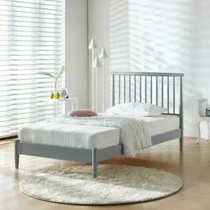 키즈돔 주디스 원목 슈퍼싱글침대[그레이] 독립형매트 포함