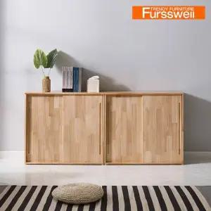 퍼스웰 알피노 고무나무원목 슬라이딩 수납장세트 SI_188