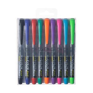 [문구티쳐] 제노 칼라붓펜 9색세트 캘리그라피펜 브러쉬