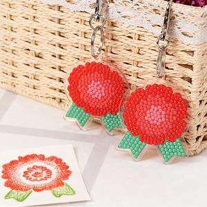 [오피스스쿨] 민화샵 카네이션 보석십자수 만들기 diy 키링 재료