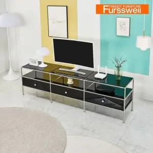 퍼스웰 완제품 유로모듈선반 고광택 1800거실장TV장 SN_046