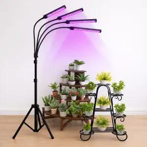 비상 와이드 4헤드 삼각대 식물등 성장등 생장 조명 LED