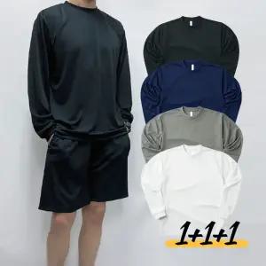 [MUJISTAR] 긴팔티 3장세트 기능성티 남녀공용 레이어드티