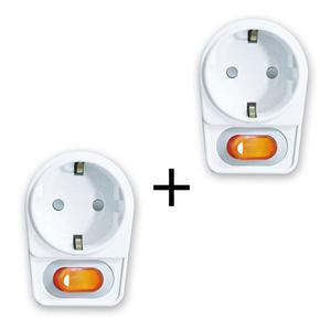 국산 1구 L자 스위치 멀티탭2개/절전 콘센트