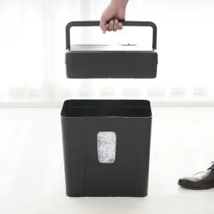 중형 꽃가루 문서세단기 S380 A4 10매 21L 4x35mm DIN66399 P-4 헤드손잡이 분리형 파지함 파쇄기 세절기