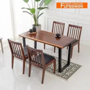 퍼스웰 로딘 장미목원목 우드슬랩 4인식탁의자형 RV_124