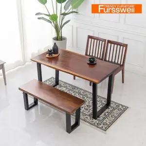 퍼스웰 로딘 장미목원목 우드슬랩 4인식탁벤치형 RV_123