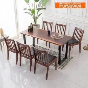 퍼스웰 로딘 장미목원목 우드슬랩 6인식탁의자형 RV_128