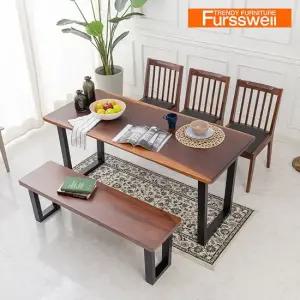 퍼스웰 로딘 장미목원목 우드슬랩 6인식탁벤치형 RV_127