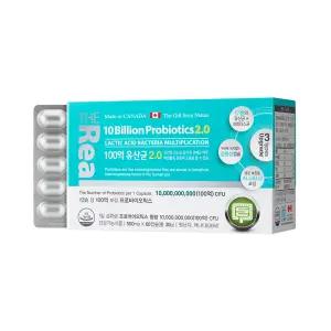 더리얼 100억 유산균 프로바이오틱스 2.0 60캡슐 장용성 1박스 2개월분
