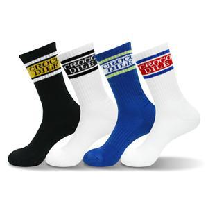 크로커다일 남성 스포츠 쿠션 스포티 장목 양말 CD4SK1033, 골고루, 4족