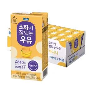 소화가잘되는우유 바나나, 190ml, 24개