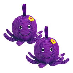 버드시아 동물 목욕스펀지, 문어, 2개