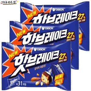 오리온 핫브레이크 미니 416g(약 31봉) x3