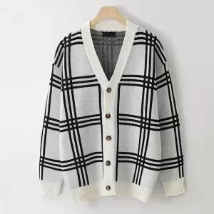 [하프클럽/엠엔씨]빅체크 니트 가디건 (MDCD445SO)