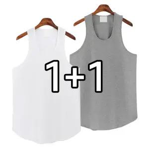 [하프클럽/엠엔씨]1+1 레이어드 롱 나시티 (MDBT253IM)