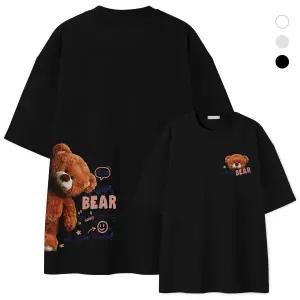 [하프클럽/엠엔씨]사이드곰 오버핏 반팔티 (MDBT376SM)
