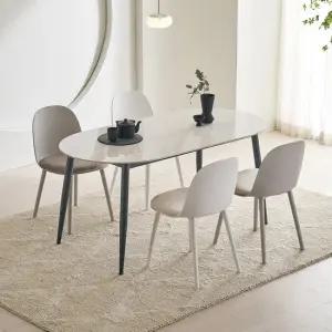 이즈 안데스 세라믹 타원 1600 4인 식탁 세트 IFO165