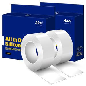 아케이 리빙 올인원 양면 다용도 초강력 투명 실리콘테이프, 2개