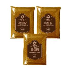 백설 흑설탕, 1kg, 3개