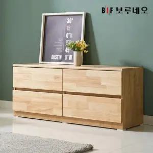 앳홈 테드 러버 원목 1200 2단 서랍장 깊이400