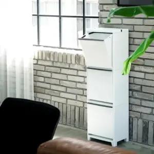 오피스큐 프랑코 스탠드 분리수거함 3단 352 x 270 x 1145mm