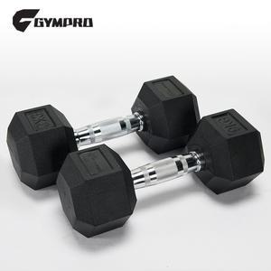 짐프로 AB6047 육각고무아령 9kgx2개 덤벨 바벨 아령세트 웨이트트레이닝 헬스 전신운동 홈트레이닝