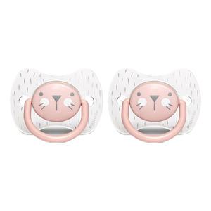 스와비넥스 휘게 프리미엄 일자형 쪽쪽이 2단계 실리콘 위스커 핑크, 2개