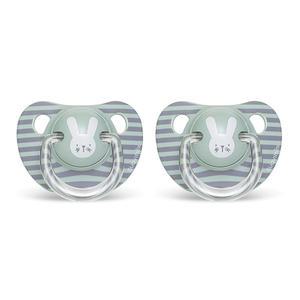 스와비넥스 휘게 침독예방 아나토미컬형 쪽쪽이 2단계 실리콘 래빗 민트, 2개