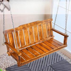 야외 원목 나무 그네 흔들 그네의자 펜션 정원