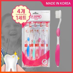 오죤 어린이 칫솔 국내산 4개세트 미세모 이중모 어린이용 고급치솔 부드러운모