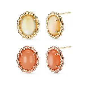 18k 트윌 천연석 귀걸이문스톤