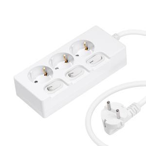 뉴잇 16A 개별 스위치 멀티탭 3구, 0.7m, 1개