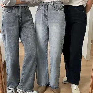 [코코블랑] 맞춤핏 워싱 와이드 데님팬츠(길이선택)