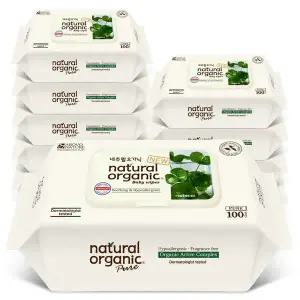 [네츄럴오가닉](etv) 퓨어 센텔라 그린라벨프리 아기물티슈 100매 10팩[33860089]