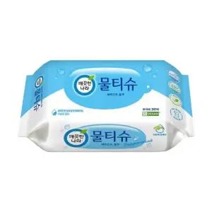 깨끗한나라 페퍼민트물티슈 30매x80팩 리필형 여행용 휴대용 물티슈