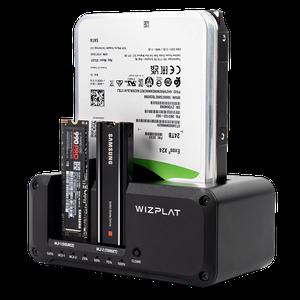 위즈플랫 3베이 드라이브 독 NVMe M.2 / SATA HDD SSD 외장하드 복제 클론 도킹스테이션 HMCL5