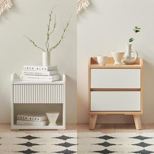 [바로방 가구]침대협탁 400 모음전 미니 틈새 서랍 테이블 모듈 선반 템바보드 2단 협탁