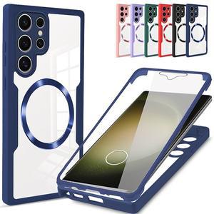 [수나르]갤럭시S26 S25 S24 S23 S22 플러스 울트라 엣지 FE 풀커버 맥세이프 양면 액정보호 투명 케이스