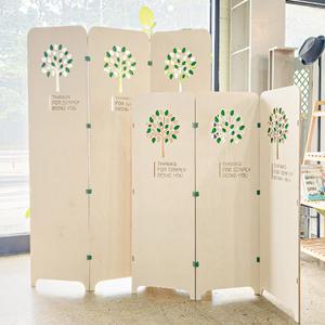 디모토 자작나무 나뭇잎 미니 파티션 가림막 가벽 공간분리 학교 사무실 매장 카페