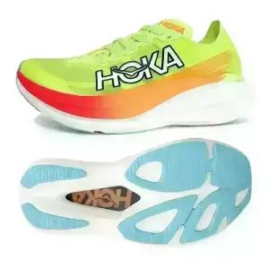 호카 오네오네 로켓X2 레이싱 카본플레이트 남성 여성 공용 런닝화 러닝화 조깅화 마라톤화 형광 그린 1127927-LCS